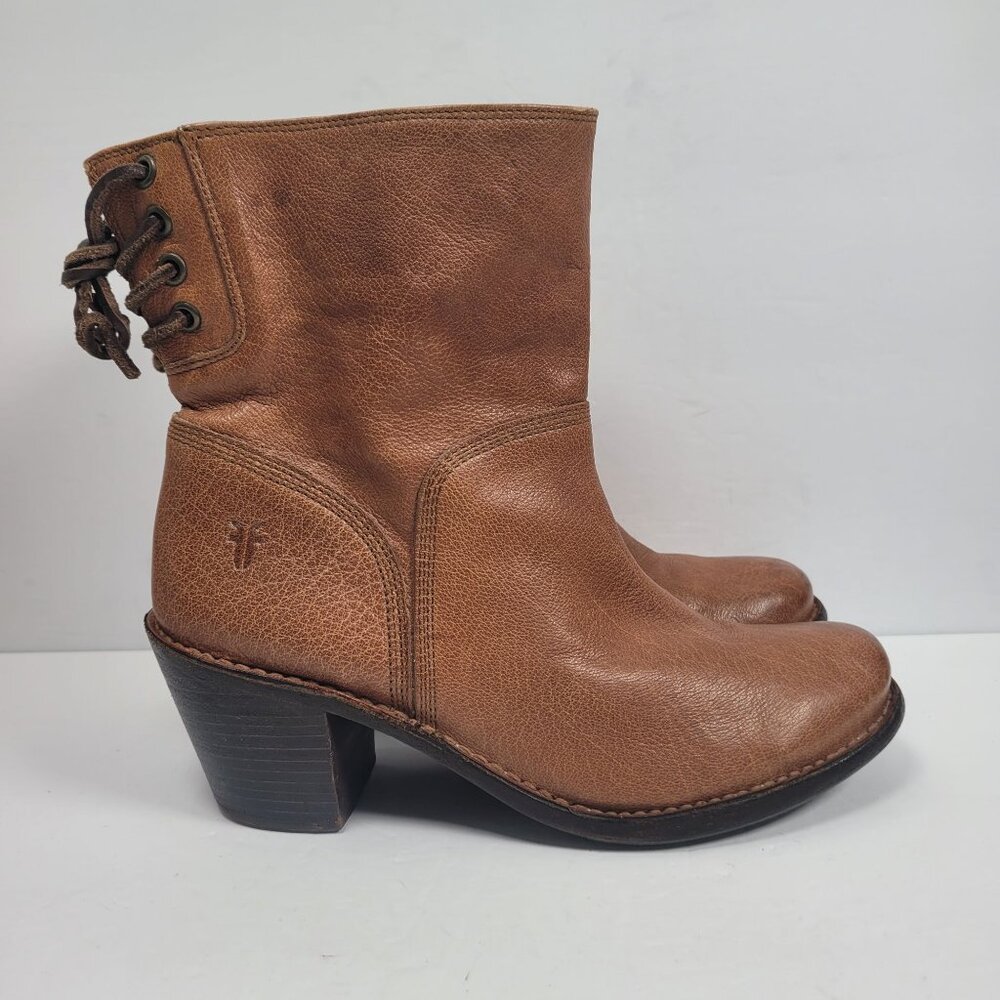 Frye Women's Brown Leather Ankle Boots 76330 US Size 8B